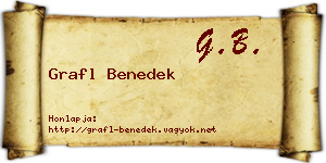Grafl Benedek névjegykártya